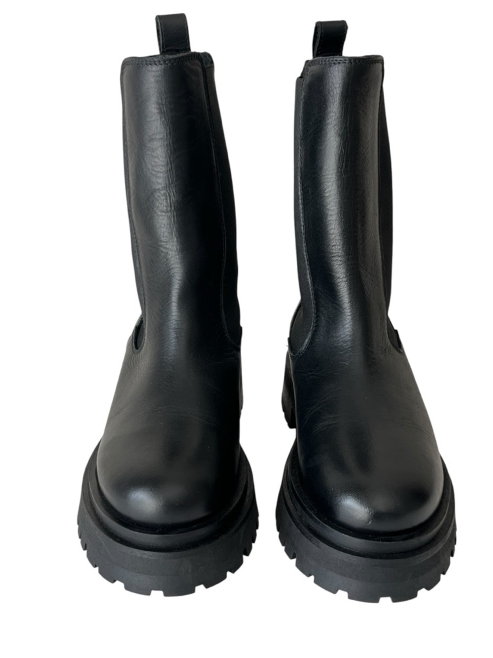 & other stories Chelsea leather ankle boots black NEW 38 US7 - Picture 5 of 12